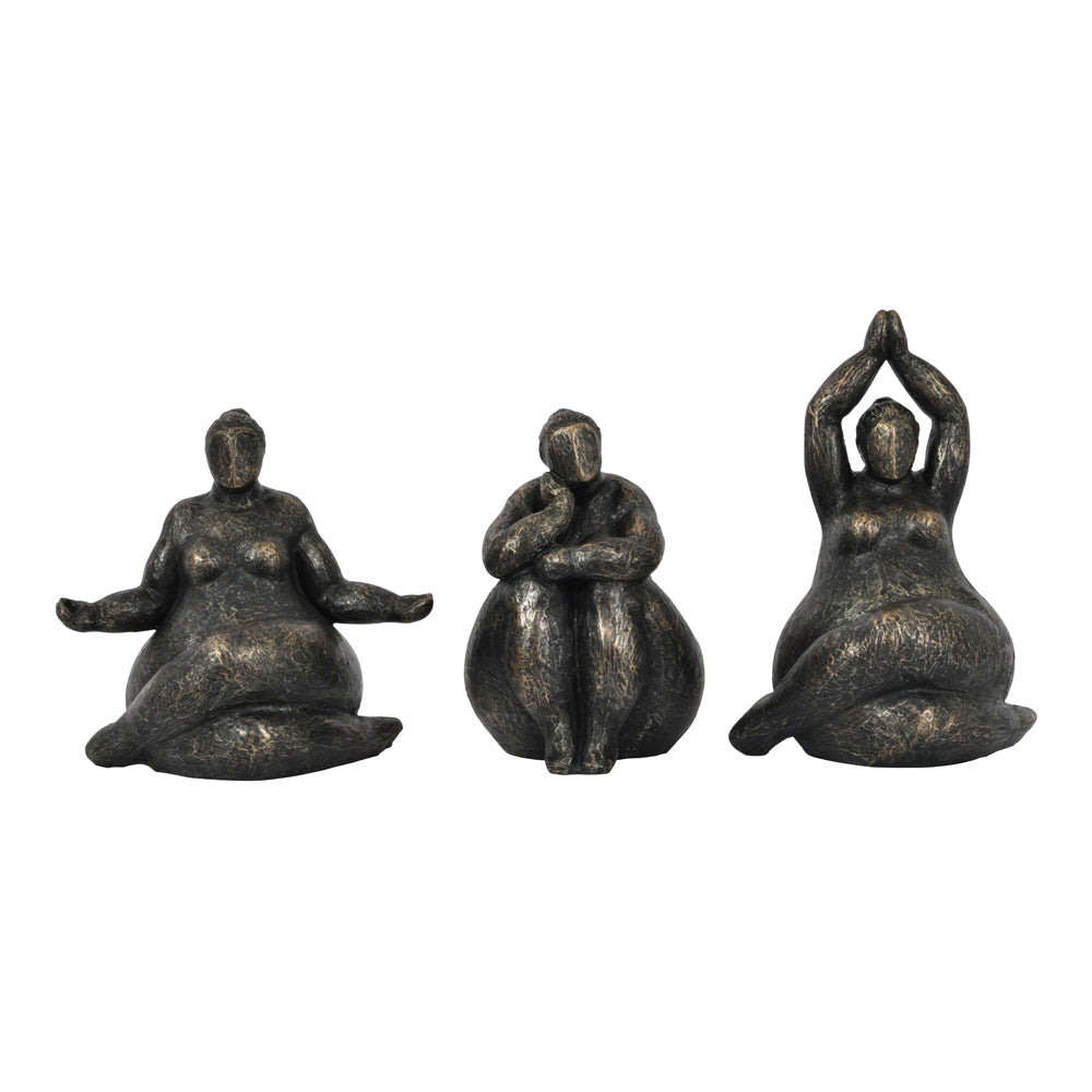 Libra Interiors Freya Meditating Feminine Form Resin Sculpture