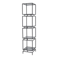 Libra Interiors Abington Black and Tinted Glass Display Unit