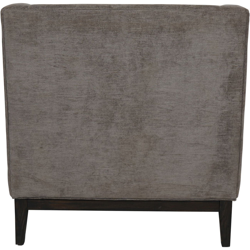 Libra Interiors Theodore Buttoned Armchair in Warm Grey