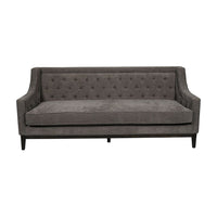 Libra Interiors Theodore Buttoned Sofa in Warm Grey