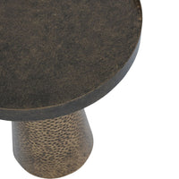 Libra Interiors Sandbanks Iron Side Table in Rustic Antique Gold