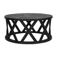 Libra Interiors Cali Solid Wooden Coffee Table in Black