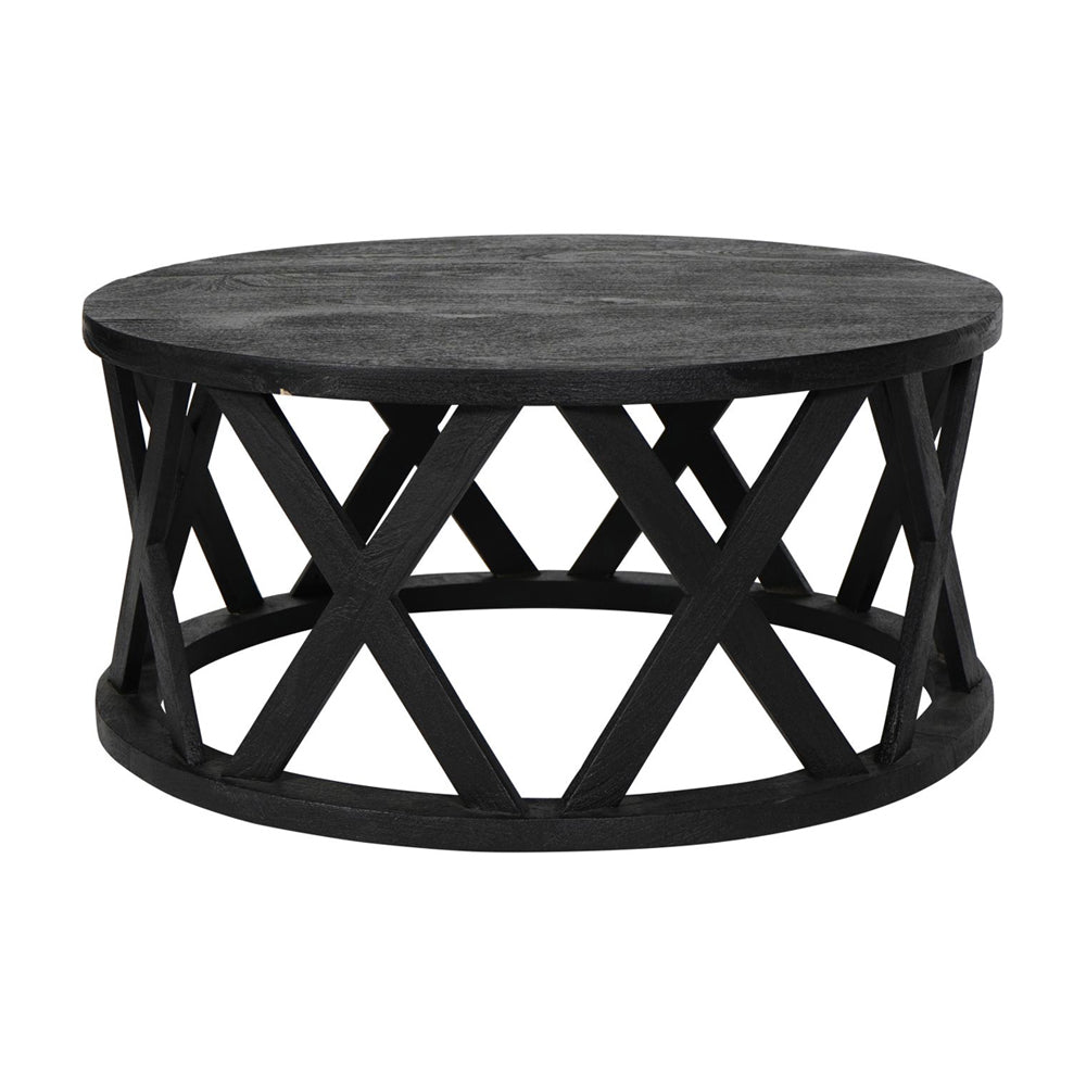 Libra Interiors Cali Solid Wooden Coffee Table in Black