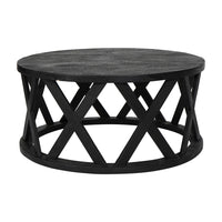 Libra Interiors Cali Solid Wooden Coffee Table in Black