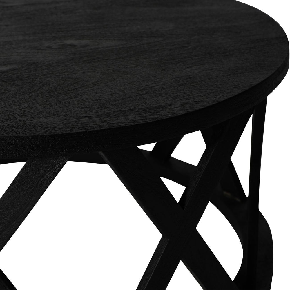 Libra Interiors Cali Solid Wooden Coffee Table in Black