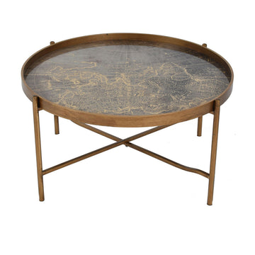 Libra Interiors Vienna Atlas Coffee Table in Antiqued Gold