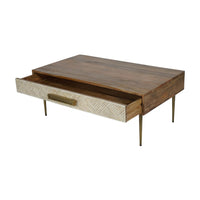 Libra Interiors Linden Bone and Mango wood Coffee Table