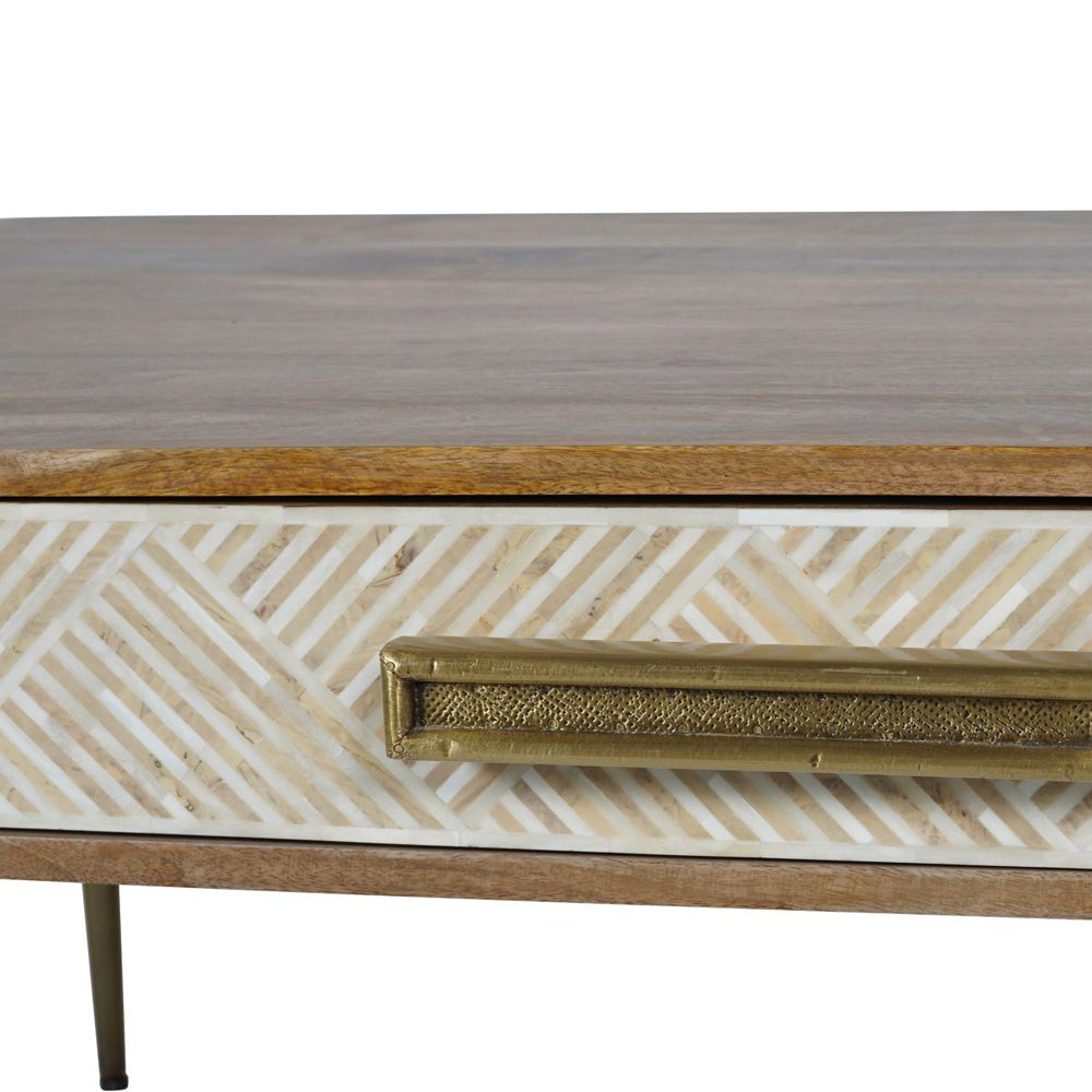 Libra Interiors Linden Bone and Mango wood Coffee Table