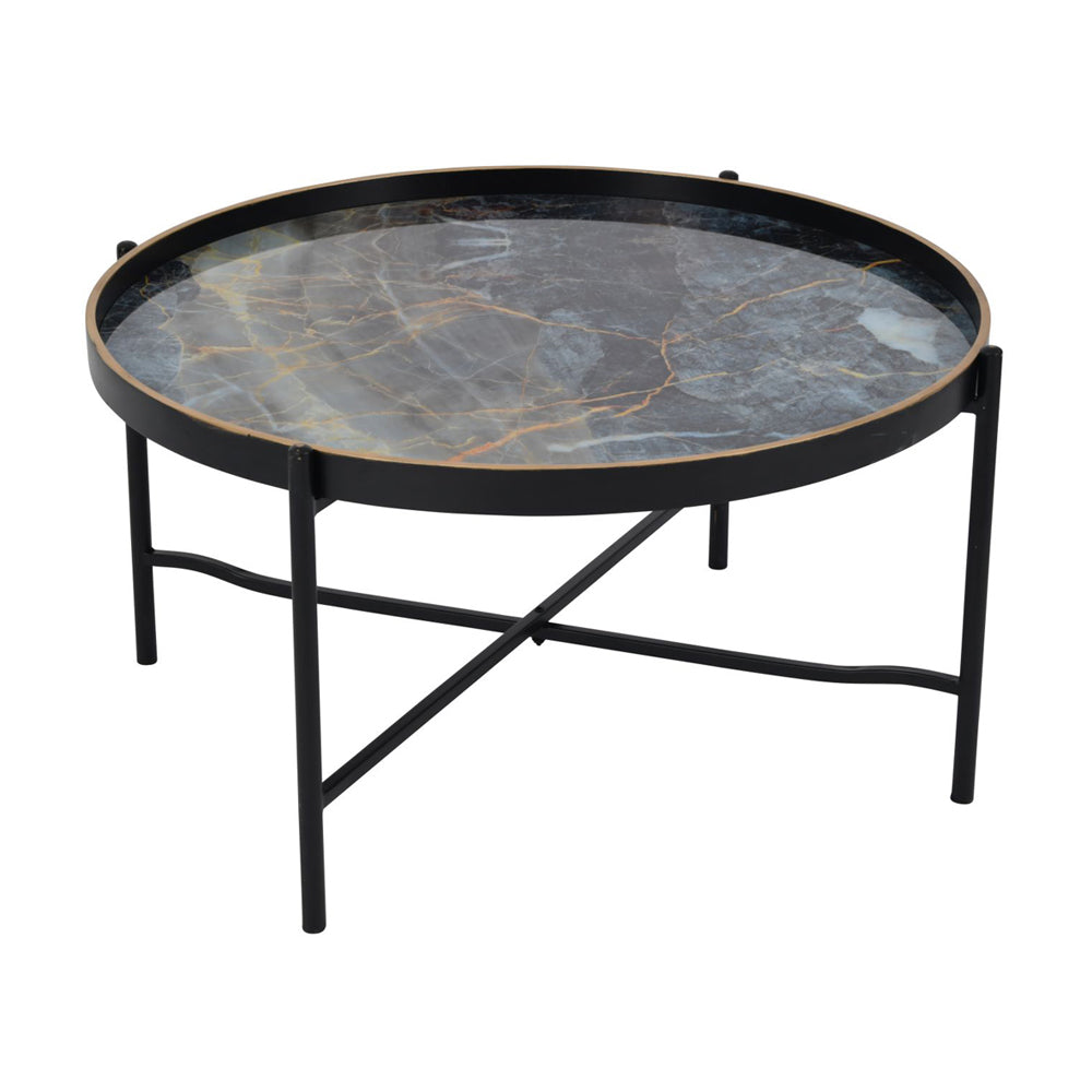 Libra Interiors Vesuvius Coffee Table in Blue & Black