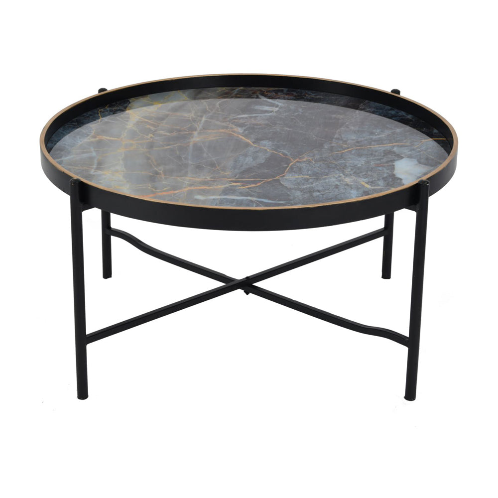 Libra Interiors Vesuvius Coffee Table in Blue & Black