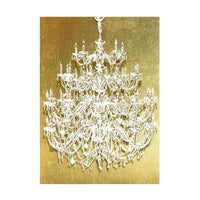 Libra Interiors Chandelier Gold Foiled Canvas 140x100cm