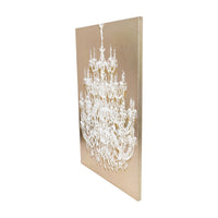 Libra Interiors Chandelier Gold Foiled Canvas 140x100cm