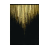 Libra Interiors Golden Rain Foiled Framed Canvas 140x100cm