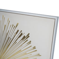 Libra Interiors Golden Foiled Sunburst Framed Canvas 100x100cm