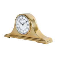 Libra Interiors Retro Carriage Mantel Clock in Brass Finish