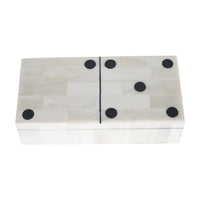 Libra Interiors Chollerford Bone Inlay Dominoes Box