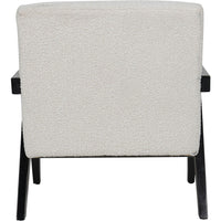 Libra Interiors San Diego Wooden Frame Cream Boucle Armchair