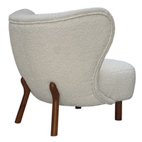 Libra Interiors Lewis Wingback Occasional Chair in Cream Boucle