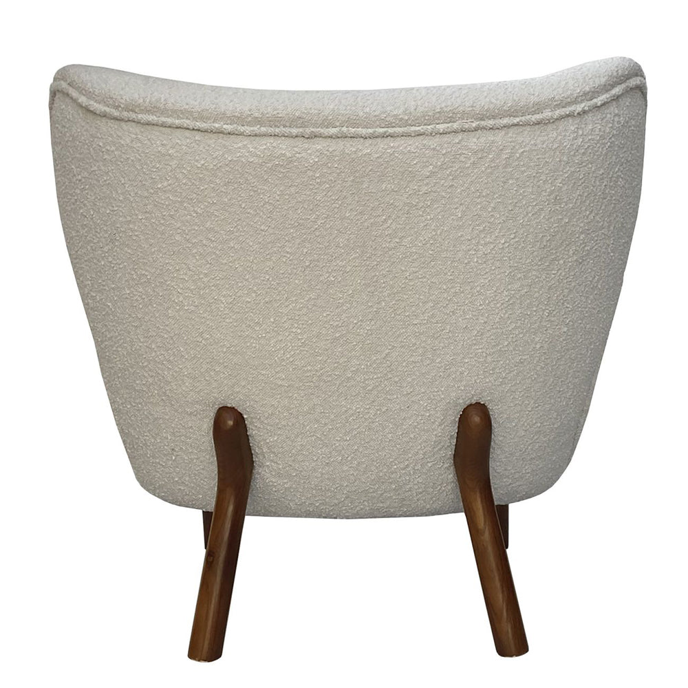 Libra Interiors Lewis Wingback Occasional Chair in Cream Boucle