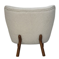 Libra Interiors Lewis Wingback Occasional Chair in Cream Boucle