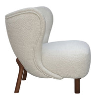 Libra Interiors Lewis Wingback Occasional Chair in Cream Boucle