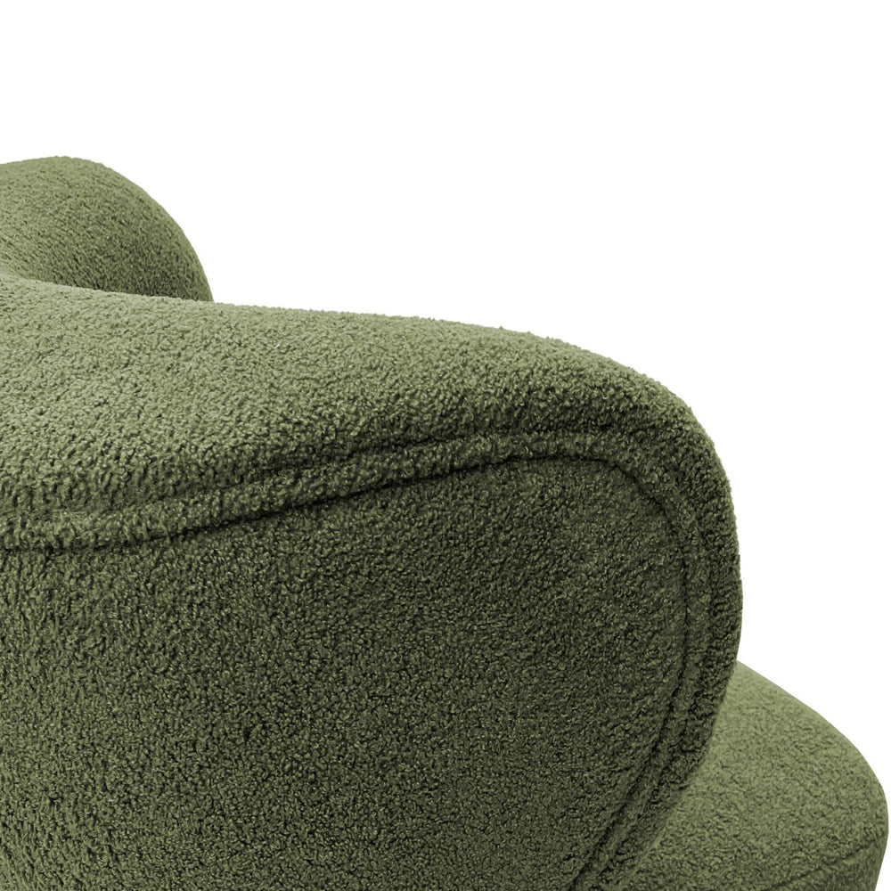 Libra Interiors Lewis Wingback Occasional Chair in Hunter Green Boucle