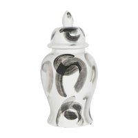 Libra Interiors Monochome Brush Swirl Ginger Jar