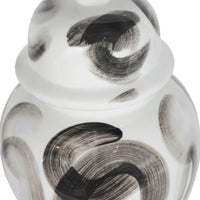 Libra Interiors Monochome Brush Swirl Ginger Jar