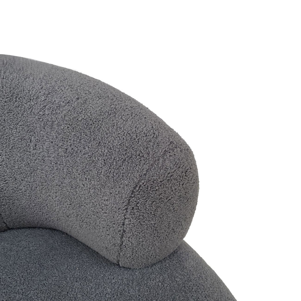 Libra Interiors Luna Occasional Chair in Boucle Grey