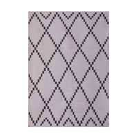 Libra Interiors Laridel Jacquard Woven Rug in Charcoal & Ivory