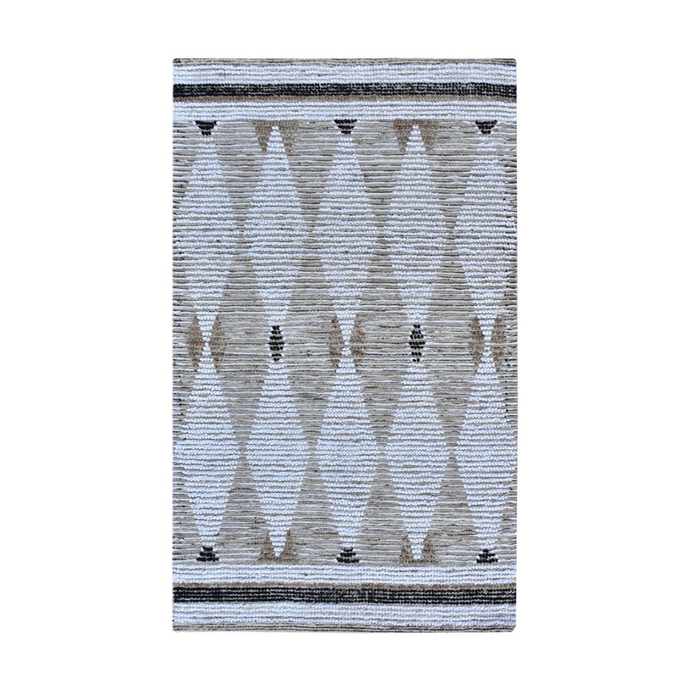 Libra Interiors Yarkon Hand Woven Rug in Ivory & Charcoal 160x230cm