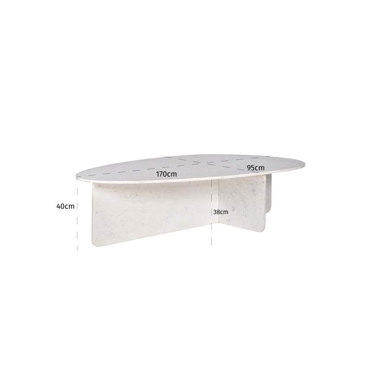Brandon Marble Oval Coffee Table Richmond 4