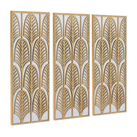 Olivia's Benny Rectangular Metal Mirrored Wall Art in Gold