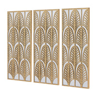 Olivia's Benny Rectangular Metal Mirrored Wall Art in Gold