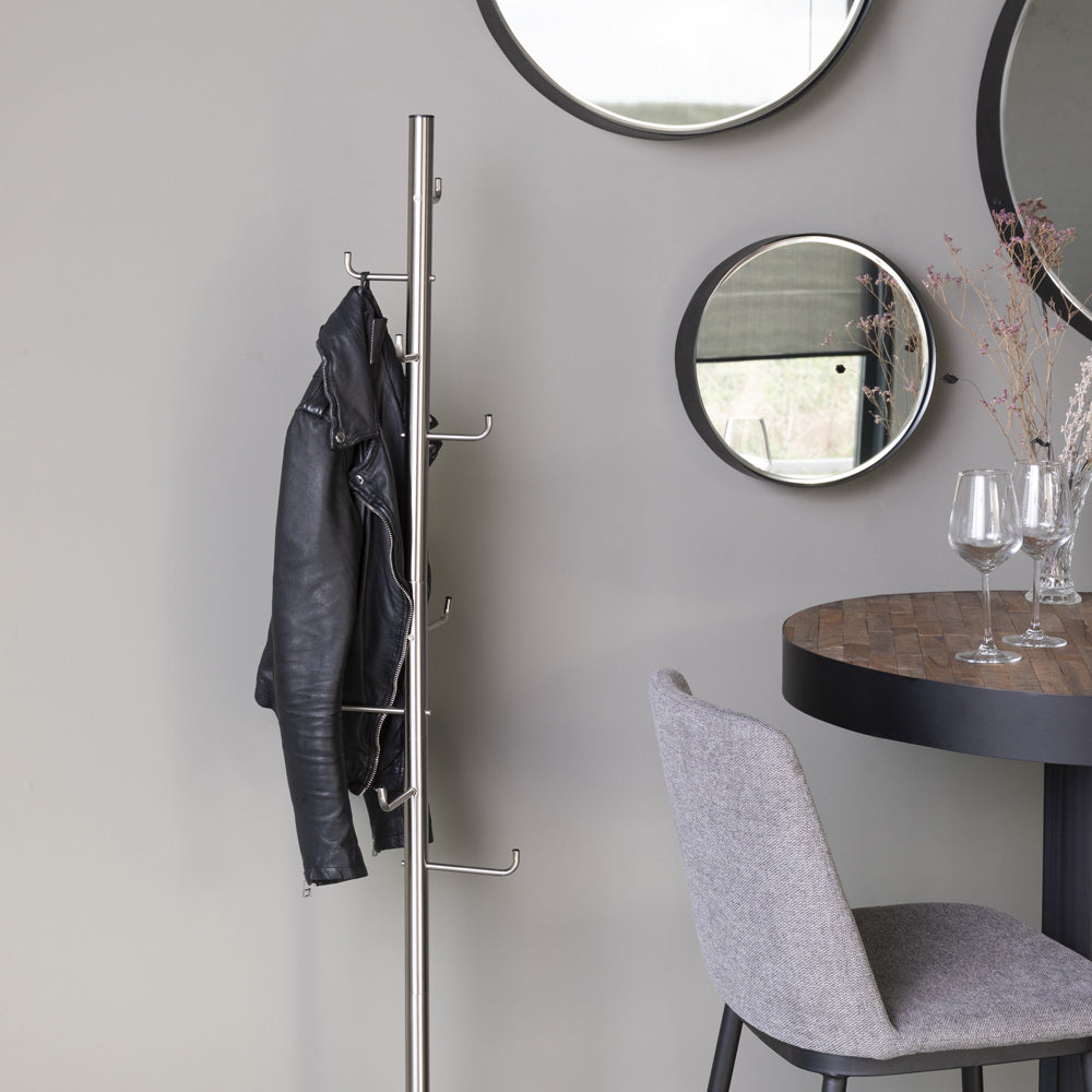 Olivia's Nordic Living Collection - Helga Coat Rack in Satin Nickle