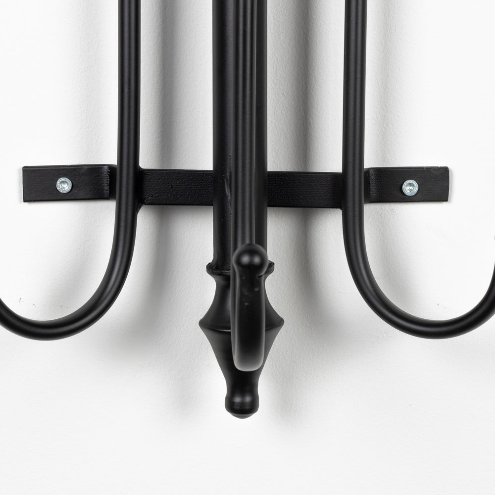 Olivia's Nordic Living Collection Run Wall Coat Rack in Black