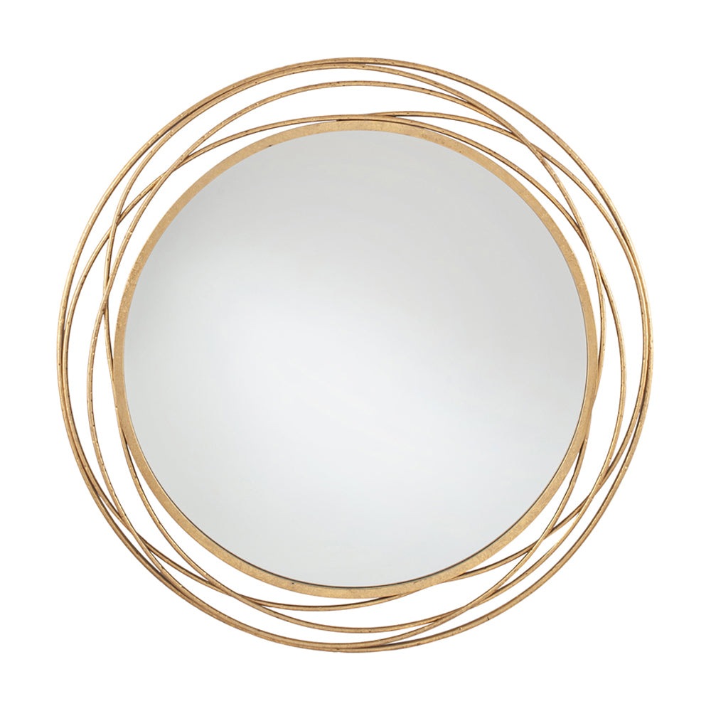 Olivia's Metal Round Wall Mirror in Antique Gold