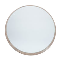 Olivia's Antonio Natural Wood Veneer Round Wall Mirror