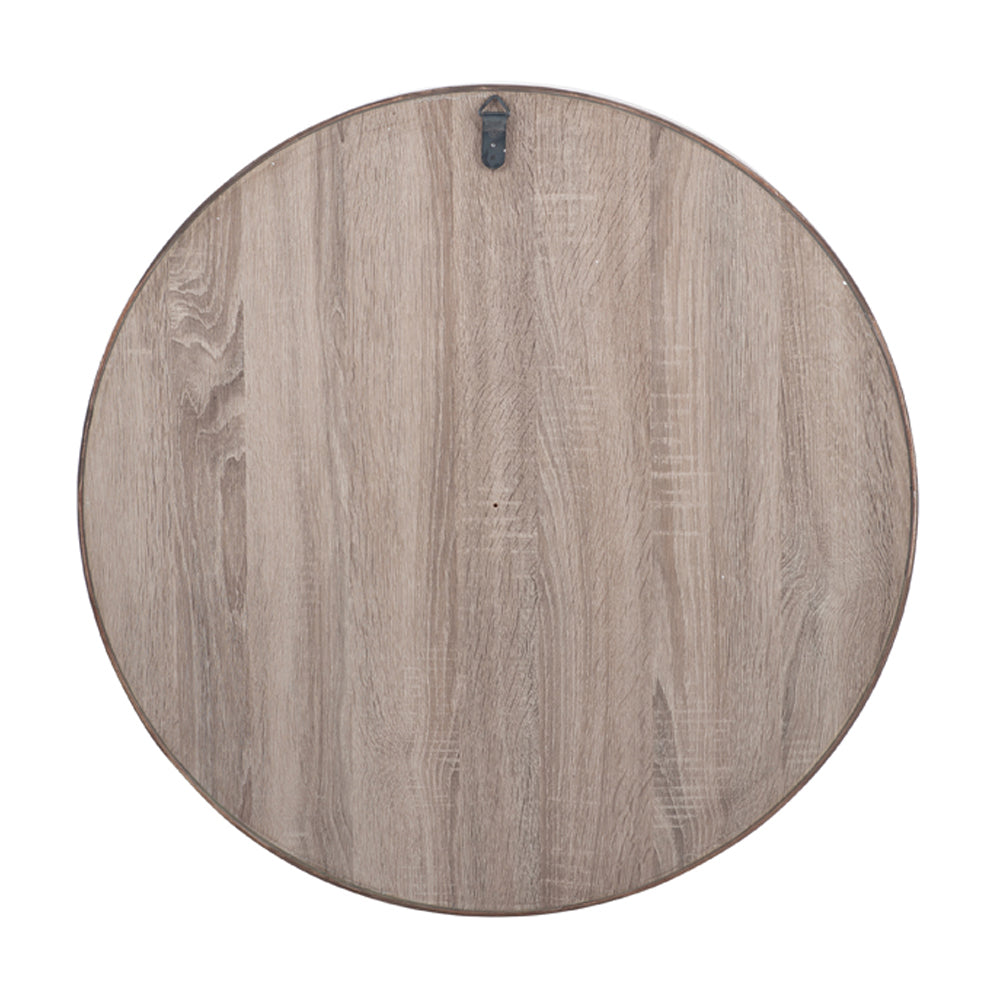 Olivia's Antonio Natural Wood Veneer Round Wall Mirror