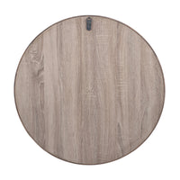 Olivia's Antonio Natural Wood Veneer Round Wall Mirror