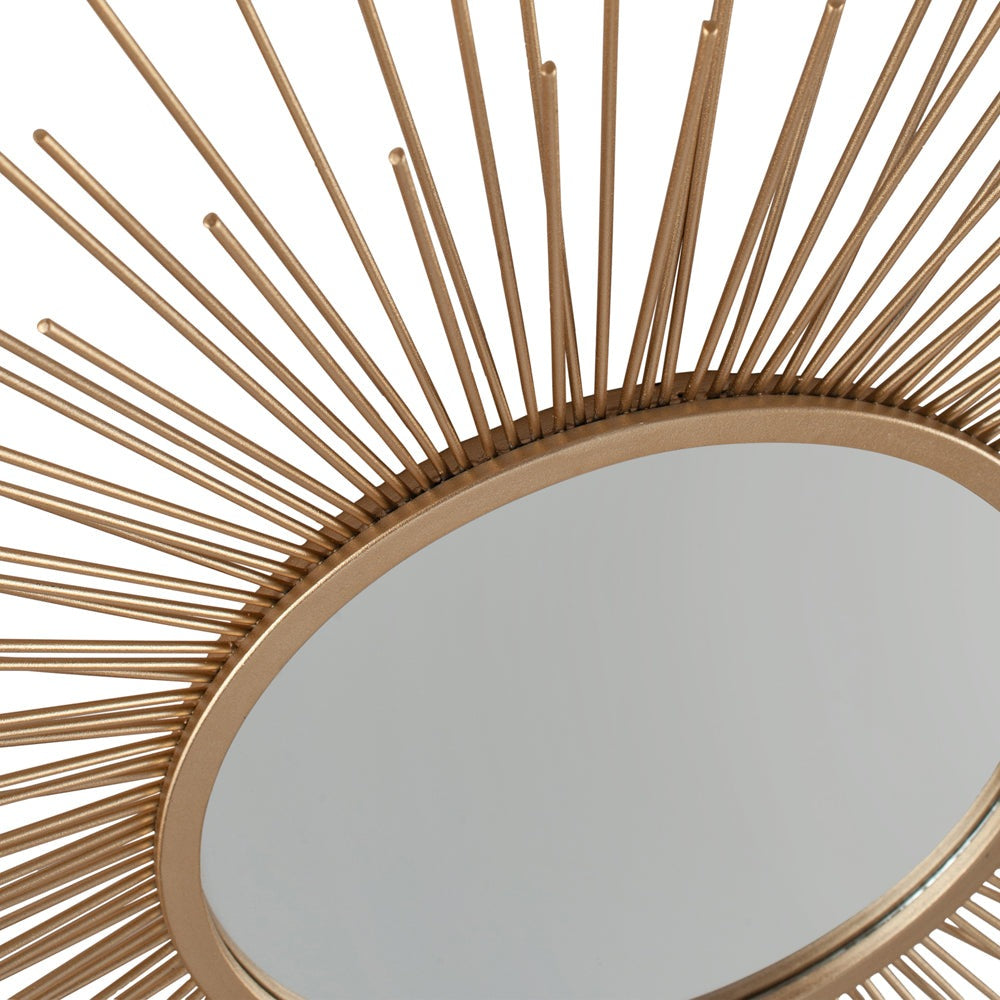 Olivia's Kim Starburst Round Mirror in Gold