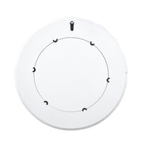 Olivia's Marble Veneer Round Wall Mirror in White