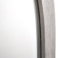 Olivia's Lesha Oak Vaneer Squoval Wall Mirror in Grey