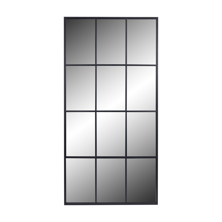 Romeo Metal 12 Pane Floor Standing Mirror - Dark Grey Pacific Lifestyle 1