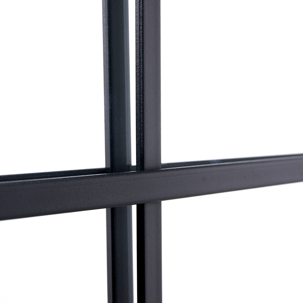 Romeo Metal 12 Pane Floor Standing Mirror - Dark Grey Pacific Lifestyle 2