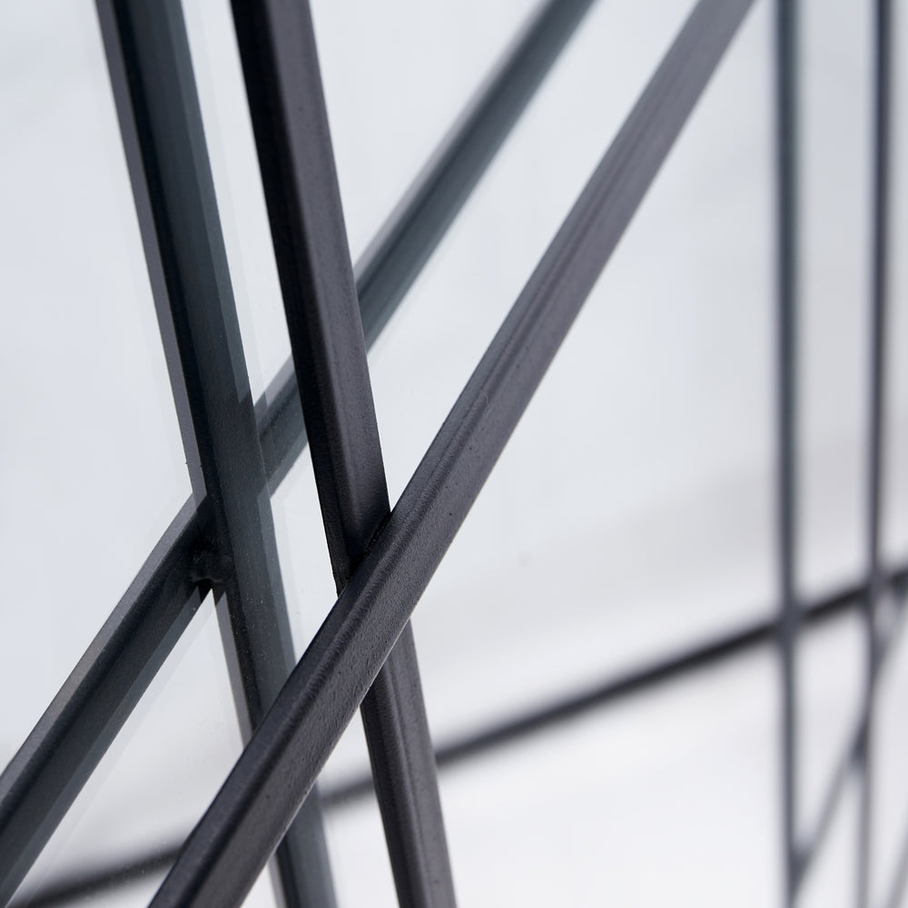 Romeo Metal 12 Pane Floor Standing Mirror - Dark Grey Pacific Lifestyle 5