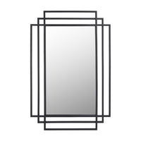 Olivia's Chase Metal Rectangular Multi Framed Wall Mirror in Black