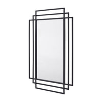 Olivia's Chase Metal Rectangular Multi Framed Wall Mirror in Black