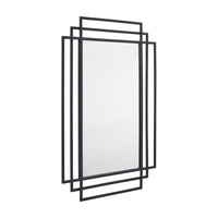 Olivia's Chase Metal Rectangular Multi Framed Wall Mirror in Black