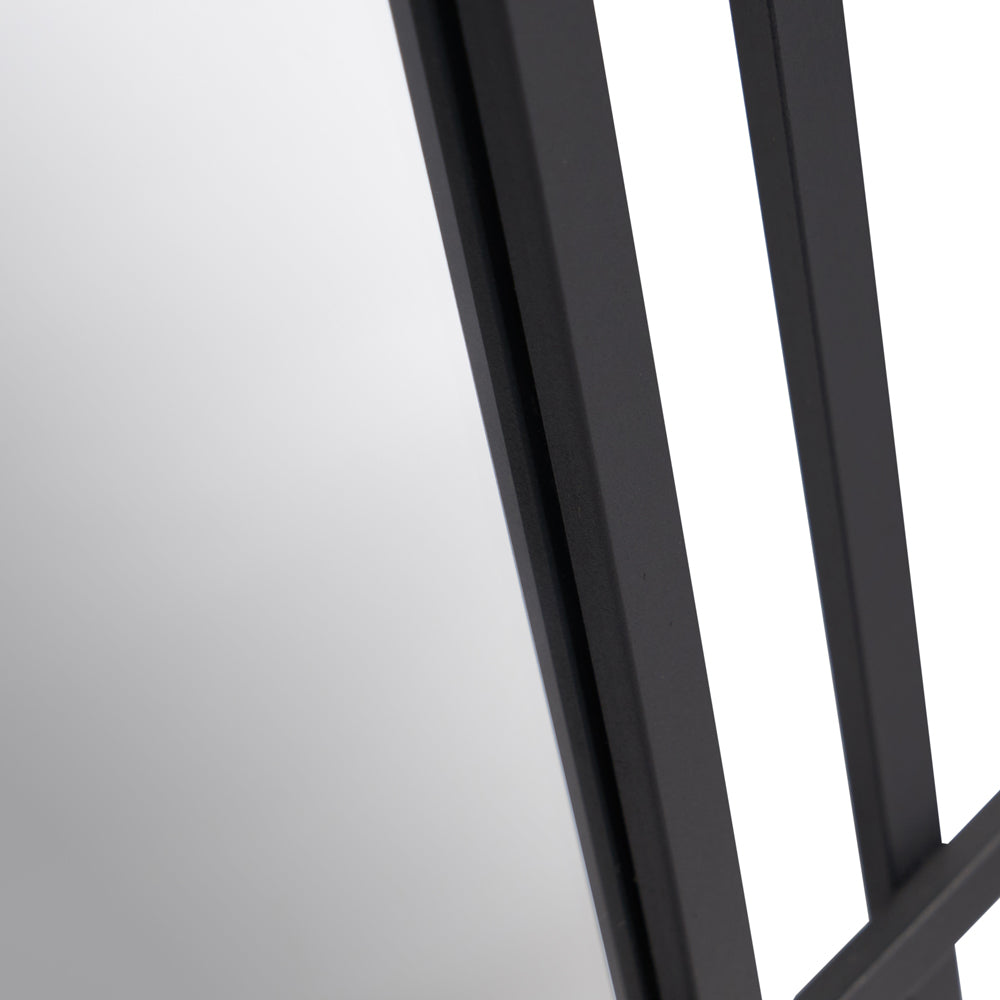 Chase Metal Rectangular Framed Wall Mirror - Black Pacific Lifestyle 8